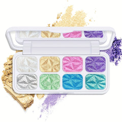 8 Colors Eyeshadow Palette High Gloss Set Gradient Pearly Eye Makeup