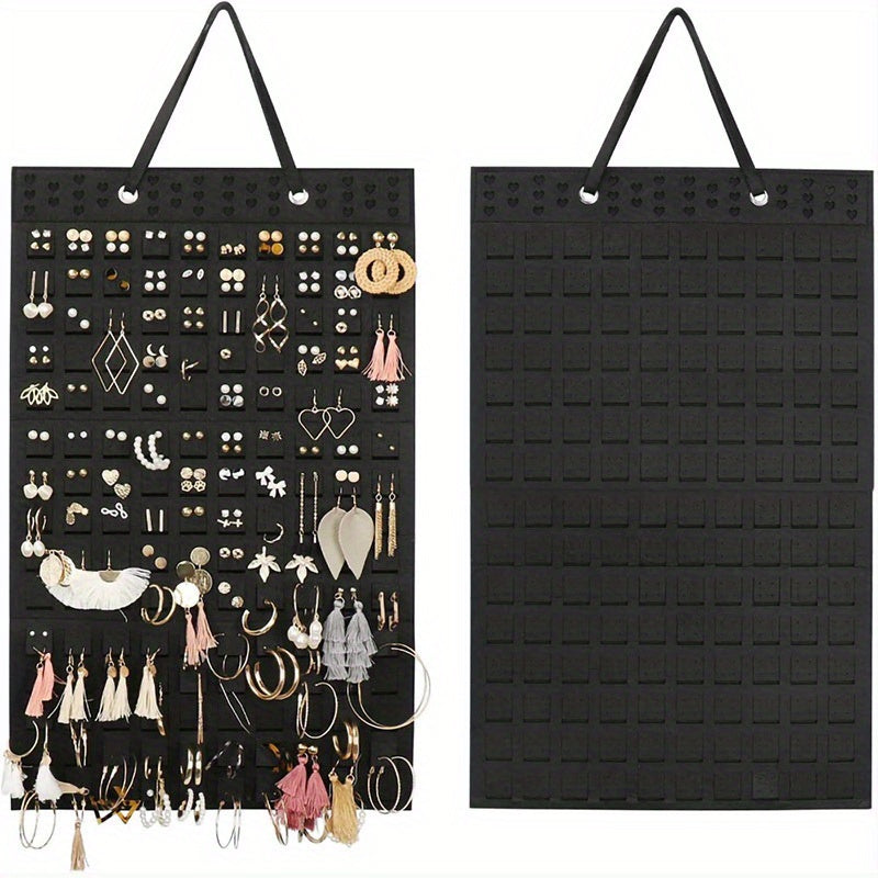 Wall Mounted Jewelry Organizer Hanging Earrings Necklace Storage Bag