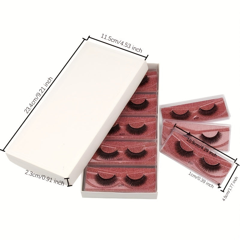 10 Pairs Soft & Natural 3D Mink False Eyelashes for Long-Lasting Makeup