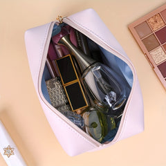 Letter Pattern Makeup Pouch Zipper Cosmetic Bag Toiletry Wash Bag