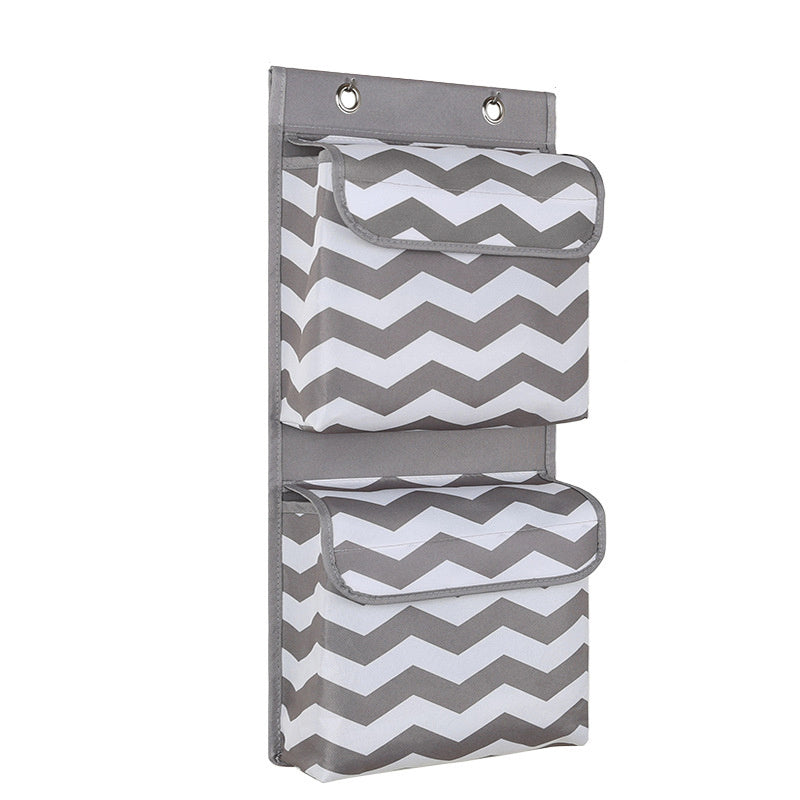 Oxford Cloth Hanging Storage Bag 2 Pockets Strong Sticky Hook