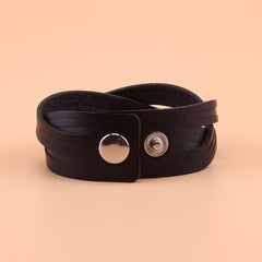 Hip Hop Style PU Leather Bracelet for Party Wear