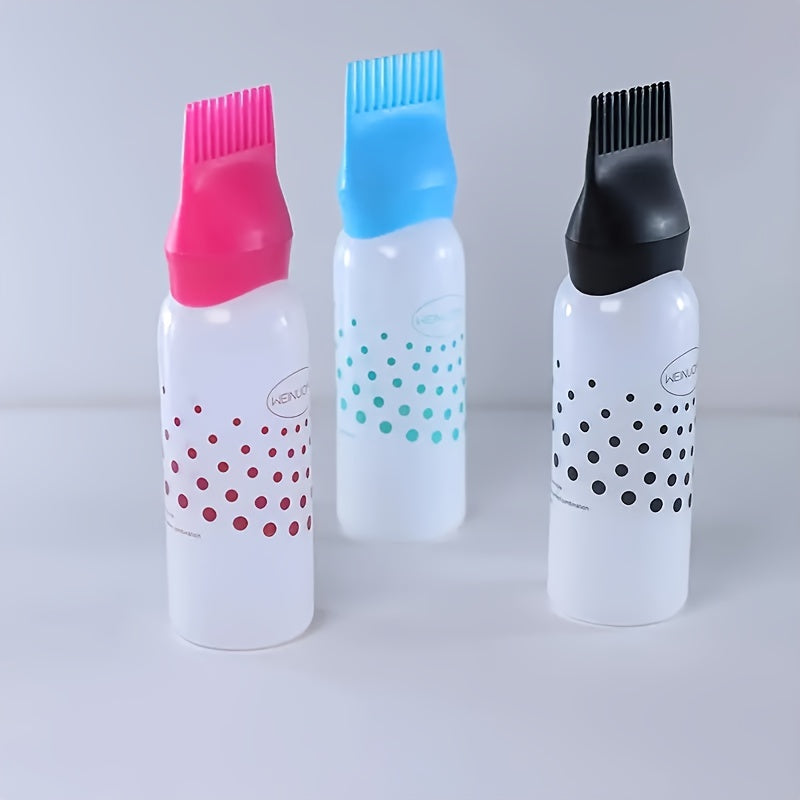 Colorful Hair Dye Applicator Bottle with Scale, Salon & Home Use