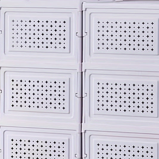 Folding Shoe Box With Door Dustproof Shoes Storage Box Household Organizer
