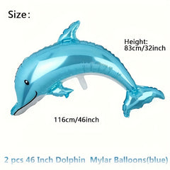 2pcs Ocean Animal Balloon Decoration Dolphin Balloon Birthday Party Decor