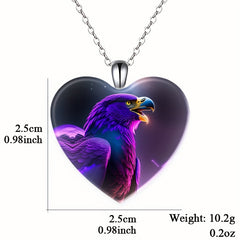 Eagle Pattern Crystal Pendant Necklace for Women