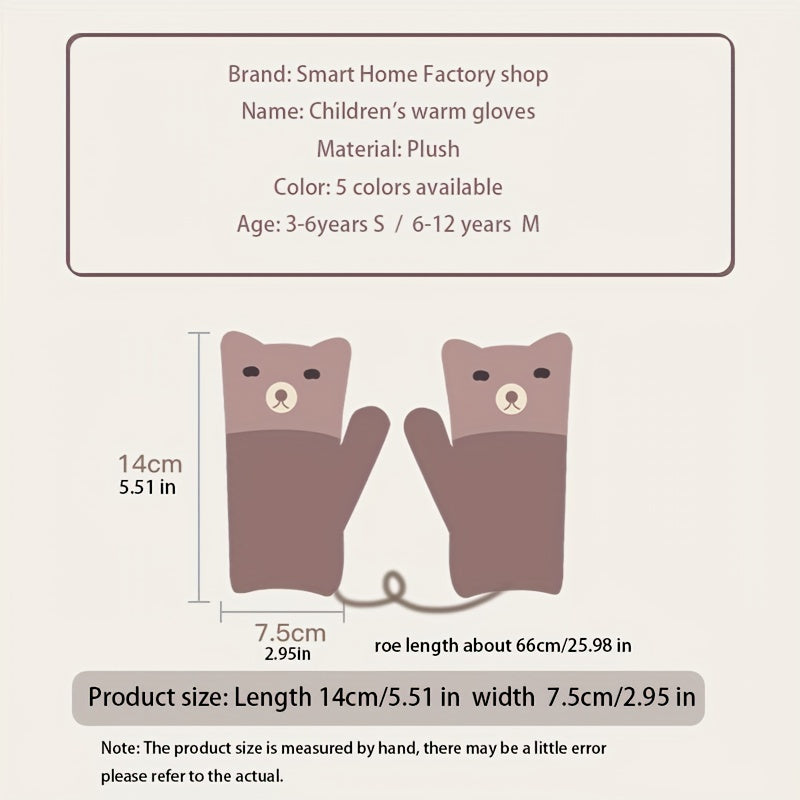 Kids Winter Warm Knitted Gloves