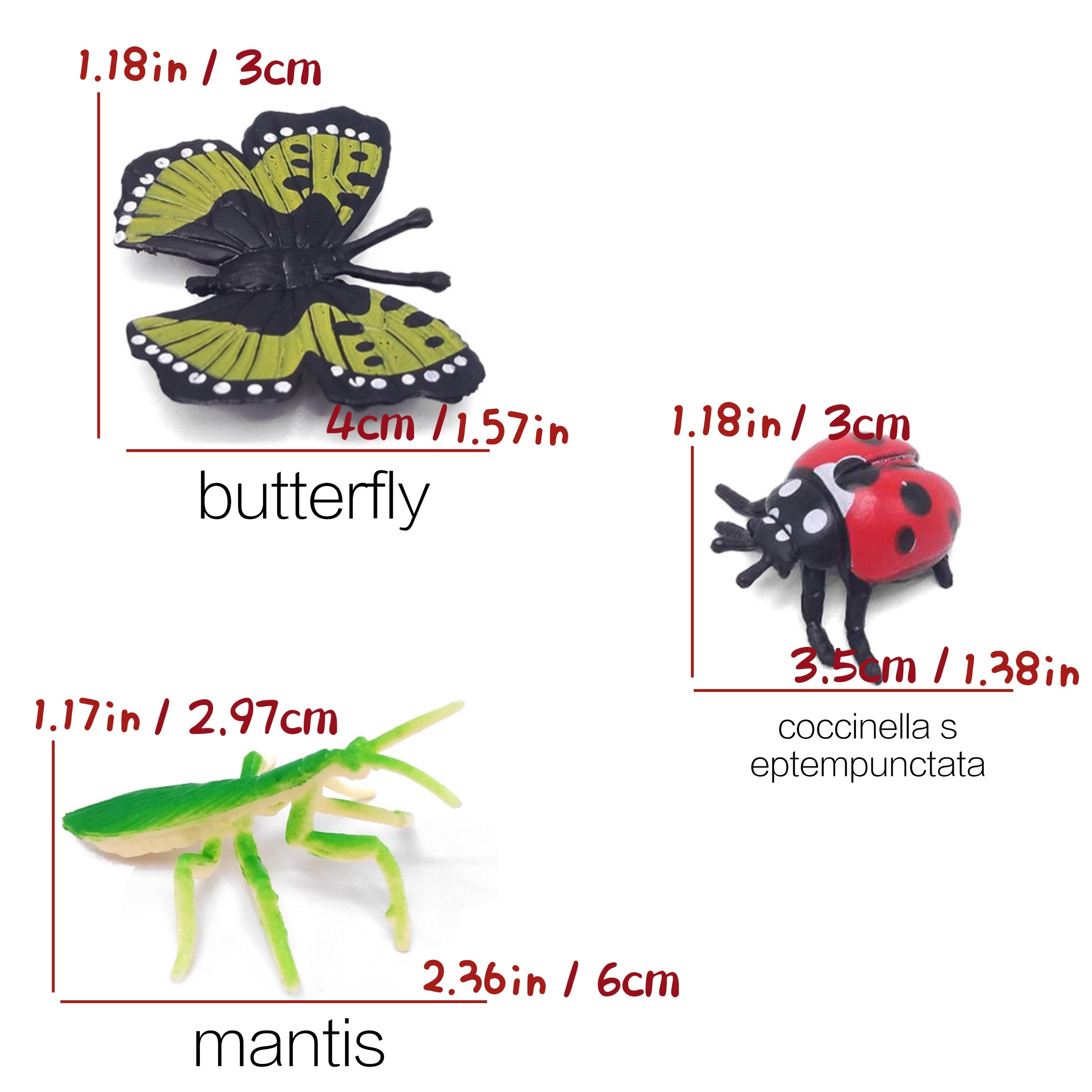 24pcs Small Insect Toys Model Mini Spider Ladybug Beetle Scorpion Butterfly