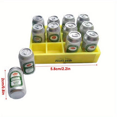 Dollhouse Beer Can Mini Drink Bottle W Box Kitchen Model Decor Toy