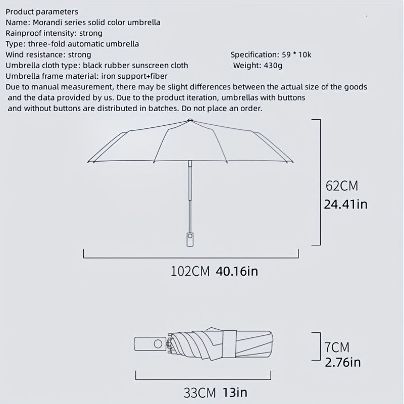 Automatic Folding Umbrella UV Protection Sunshade Gift