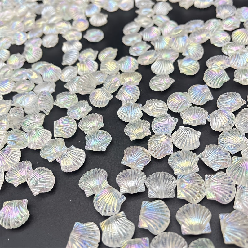 35pcs Transparent Shell Beads for DIY Bracelet Necklace