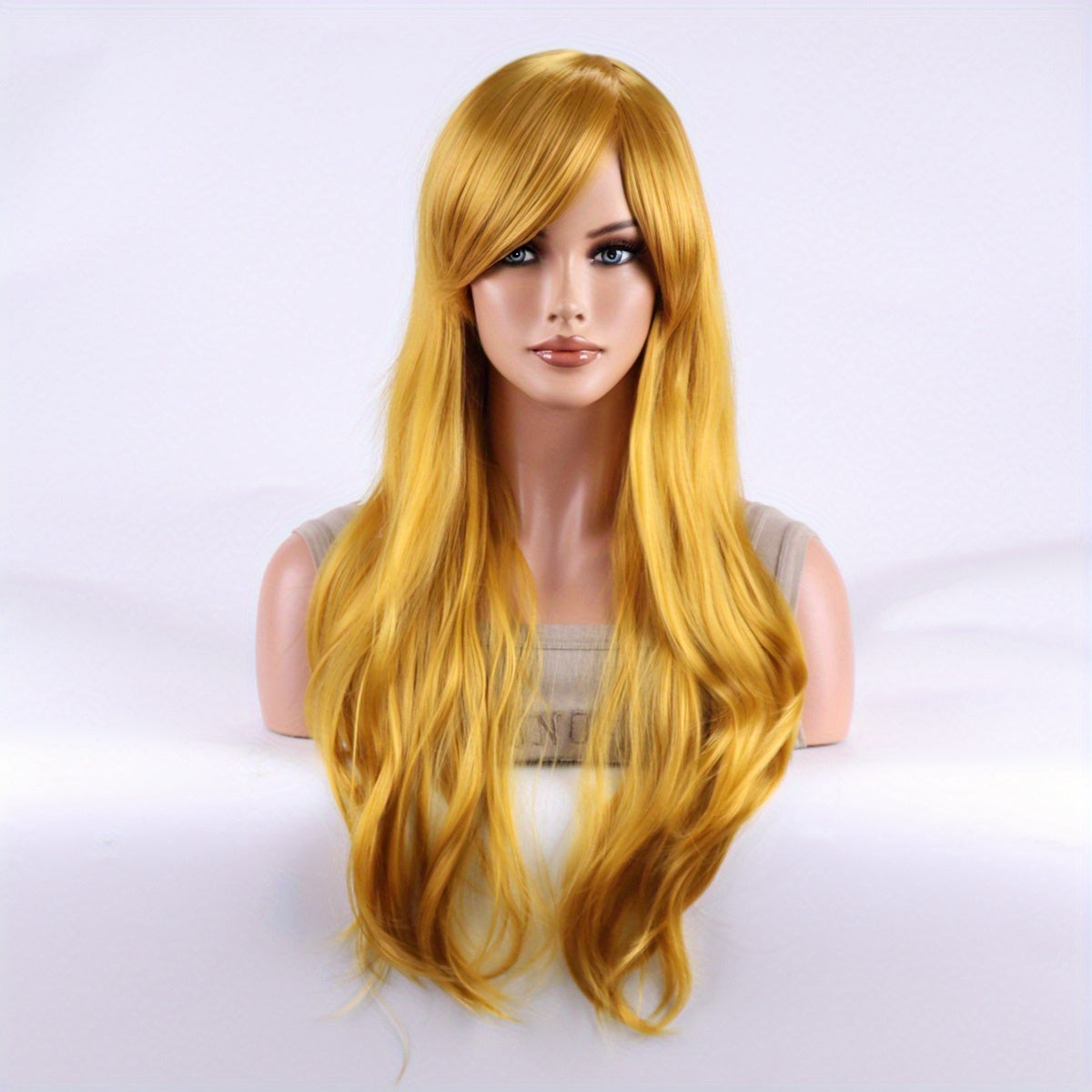 Colorful Long Curly Anime Wig Multicolor Style Full Head Wig With Bangs