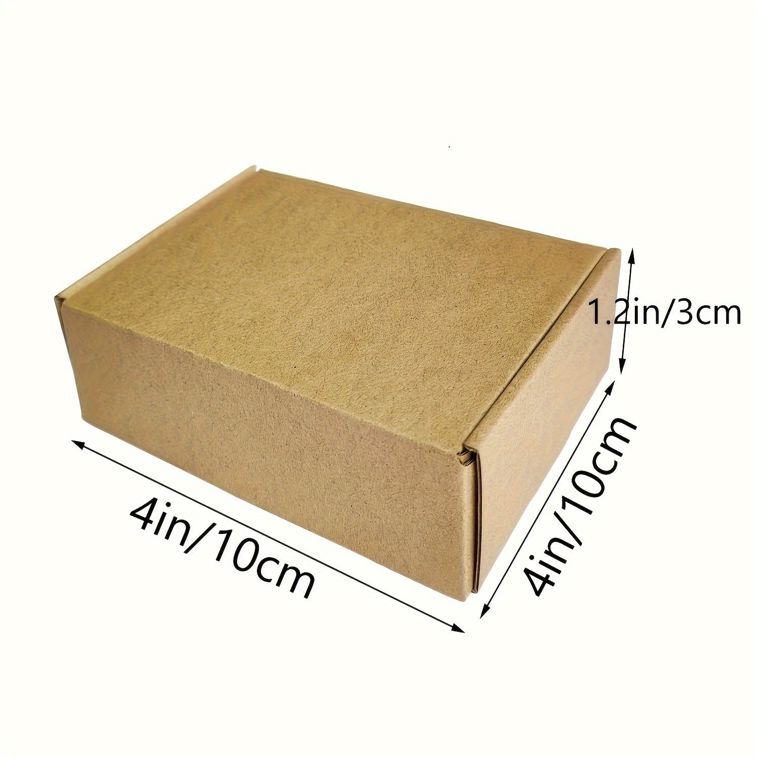 100pcs 10x16x3.05cm Small Mailer Boxes Corrugated Cardboard Box Brown