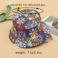 Ethnic Print Reversible Outdoor Bucket Hat