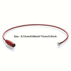 10pcs Stainless Steel Wire Keychain Circle Rope Cable Loop Outdoor Camp