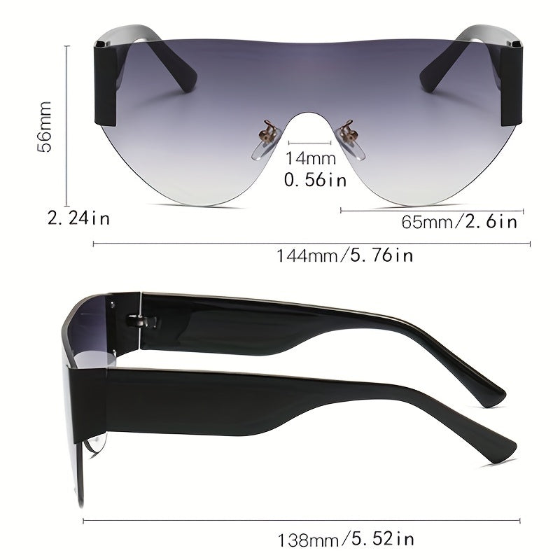 Y2K Gradient Rimless Sunglasses UV400