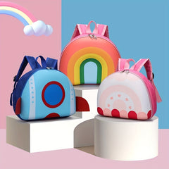 Kids Rainbow Rocket Backpack for Kindergarten Boys and Girls
