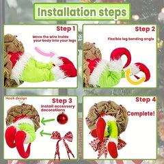 Christmas Thief Wreath Front Door Decoration Family Gathering Decoration