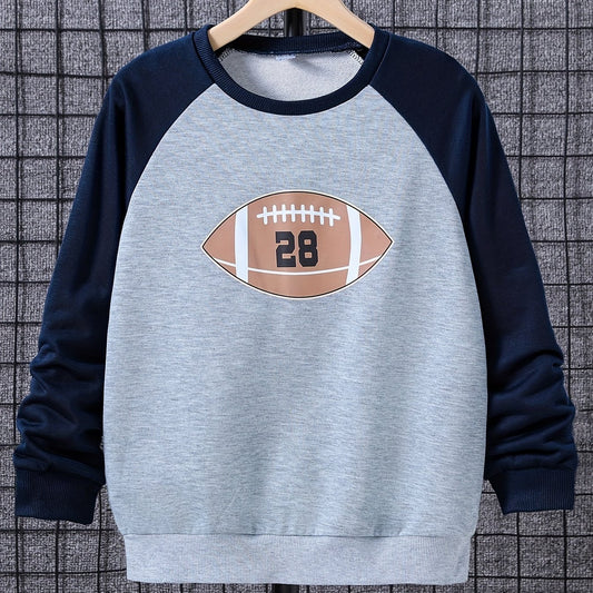 Girls' Raglan Sleeve Casual Sweatshirt Pullovers