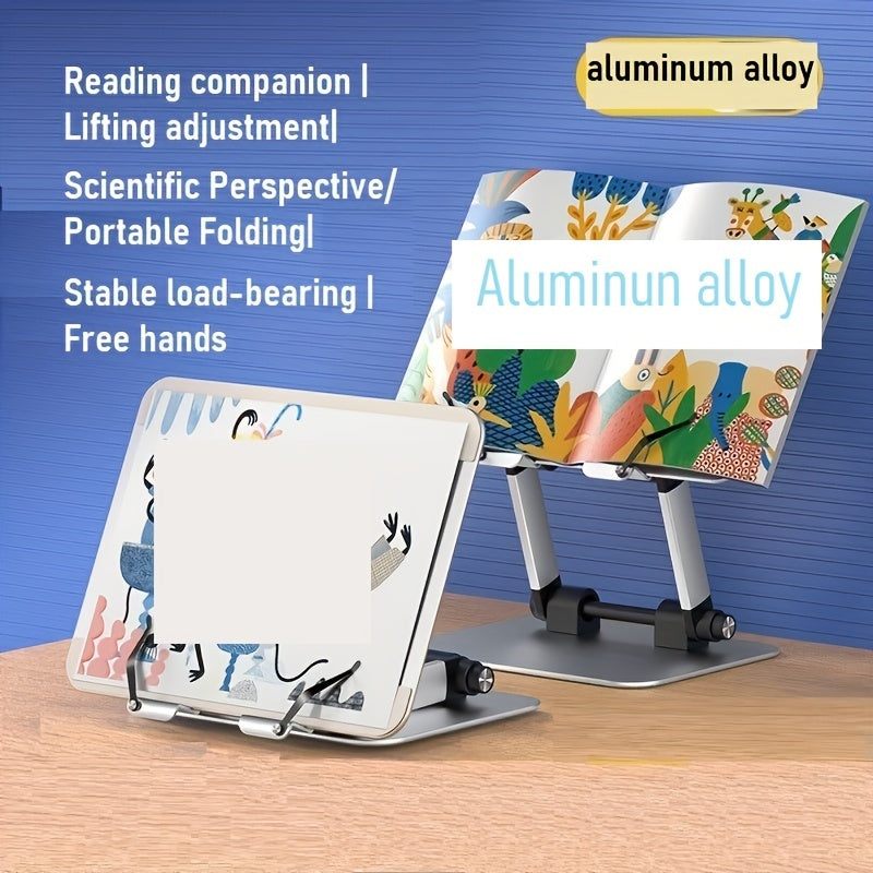 Adjustable Students' Reading Rack Foldable Aluminum Alloy 180 Degree Adjustment