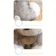 Husky Puppy Plush Dog Soft Toy with Expressive Eyes & Fluffy Coat