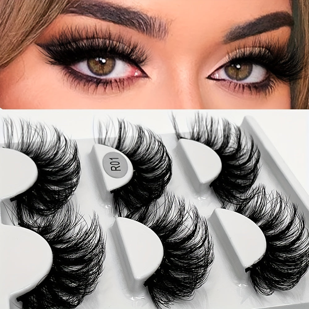 Thick 3D Crisscross False Eyelashes Long Mink Lashes For Women