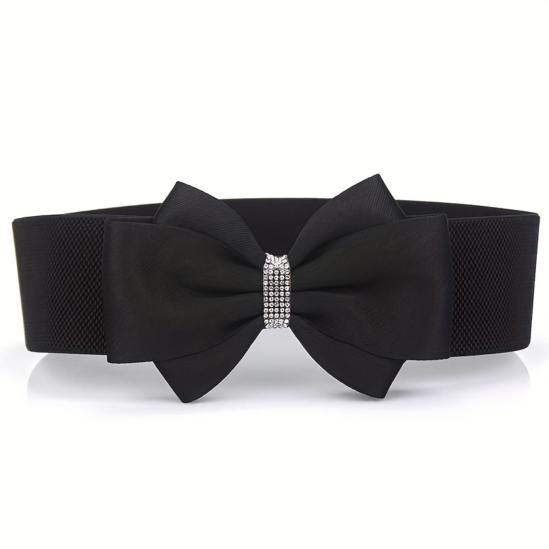 Big Bowknot Wide Belt Plus Size Waistband for Women