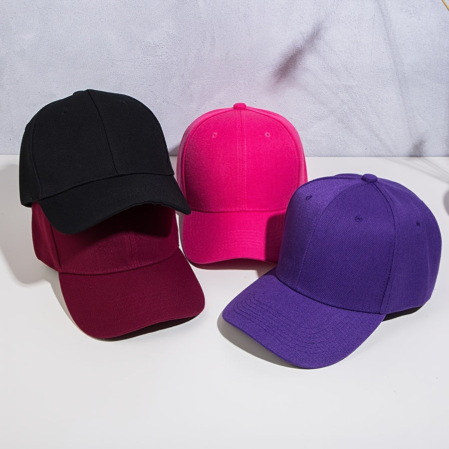Versatile Baseball Cap Casual Solid Peaked Cap Sun Hat