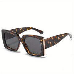 Y2K Tortoiseshell Square Sunglasses Gradient UV400 Sun Shades