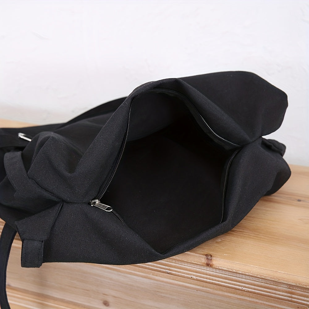 Large Capacity Hobo Shoulder Bag Solid Crossbody Bag