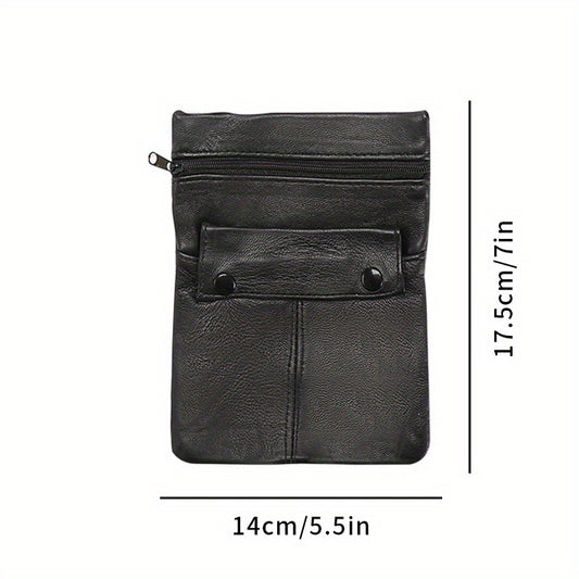 Leather Passport Holder Wallet Earphone Card Bag