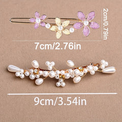 4pcs Flower Hair Pin Clip Summer Barrette Hair Slides Clip