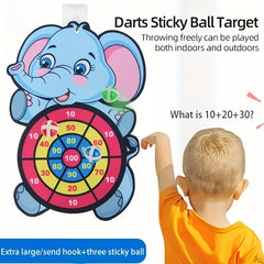 Crocodile Elephant Dartboard Game 41 Polyester Board with Vibrant Targets