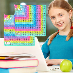 12x12 Addition Chart Math Games Push Bubble Fidget Toy for School