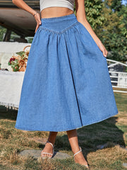 High Waist Denim Circular Skirt Women's Jeans