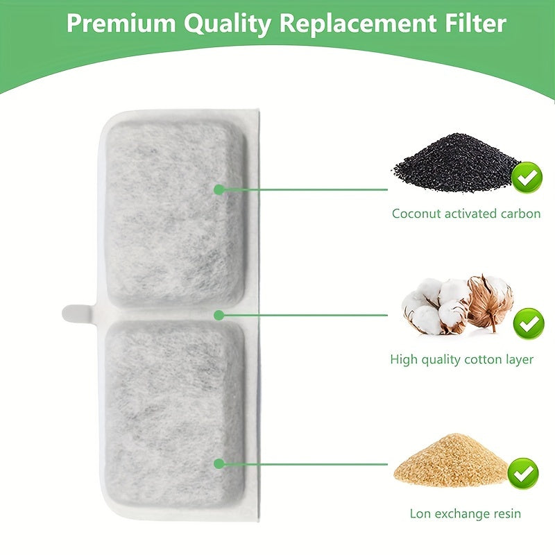 10 Pcs Cat Water Dispenser Replacement Carbon Filters