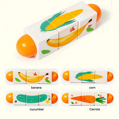 Wooden Twisting Puzzle Cubes for Toddlers - Educational Toy