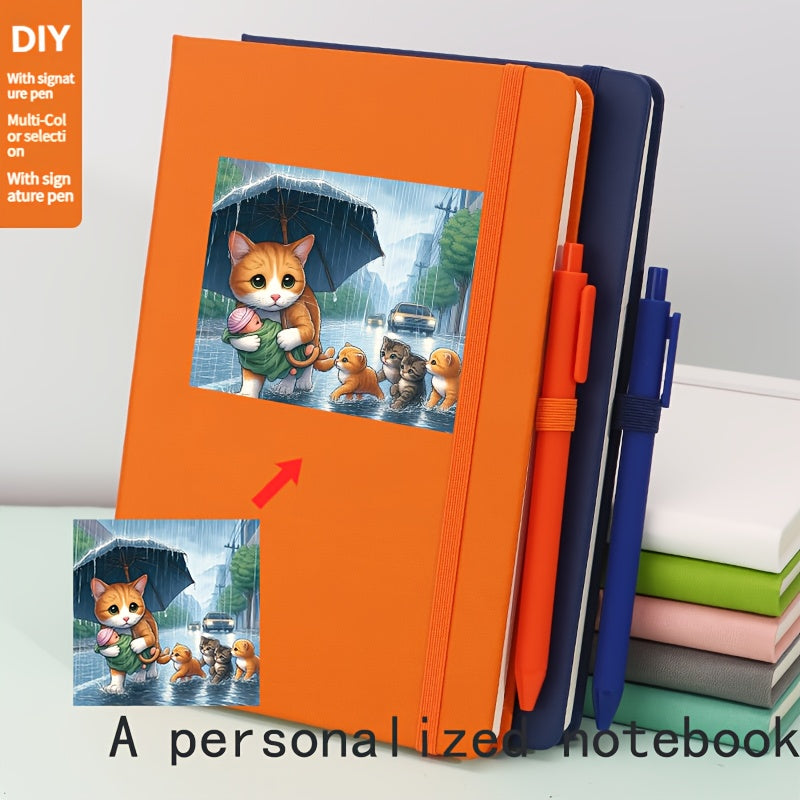 Personalized Pattern Hard Notebook with Signature Pen