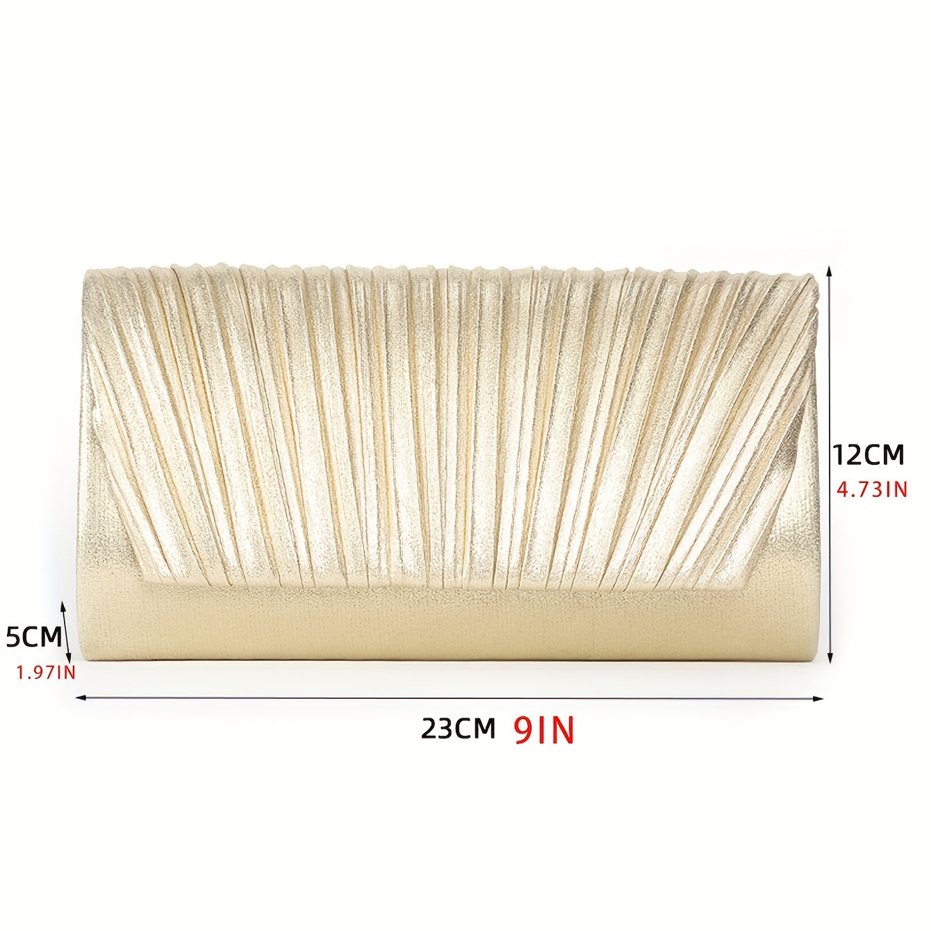 Retro Ruched Clutch Square Bag Classic Evening Bag