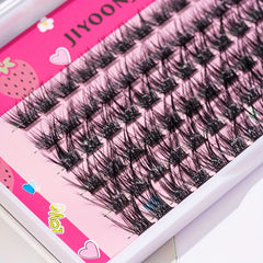 72 Mini Lash Clusters Fishtail Crisscross Style