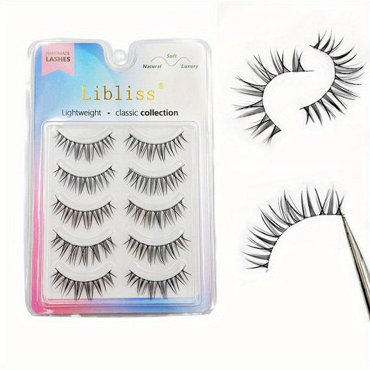 5 Pairs Little Devil Cosplay Faux Mink Lashes Natural Wispy Eyelash Extension