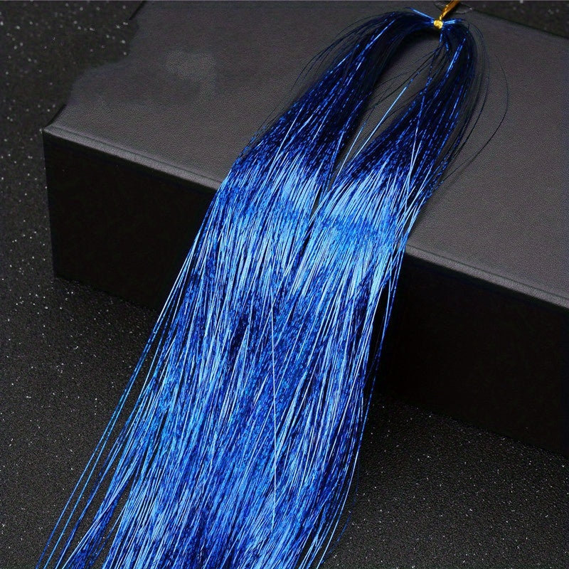 Sparkling Laser Hair Tinsel Extensions for Parties
