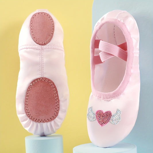 Girls Split Sole Dance Shoes Breathable Ballet Slippers