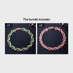 Colorful Zircon Chain Bracelet - Men's Gift for Women