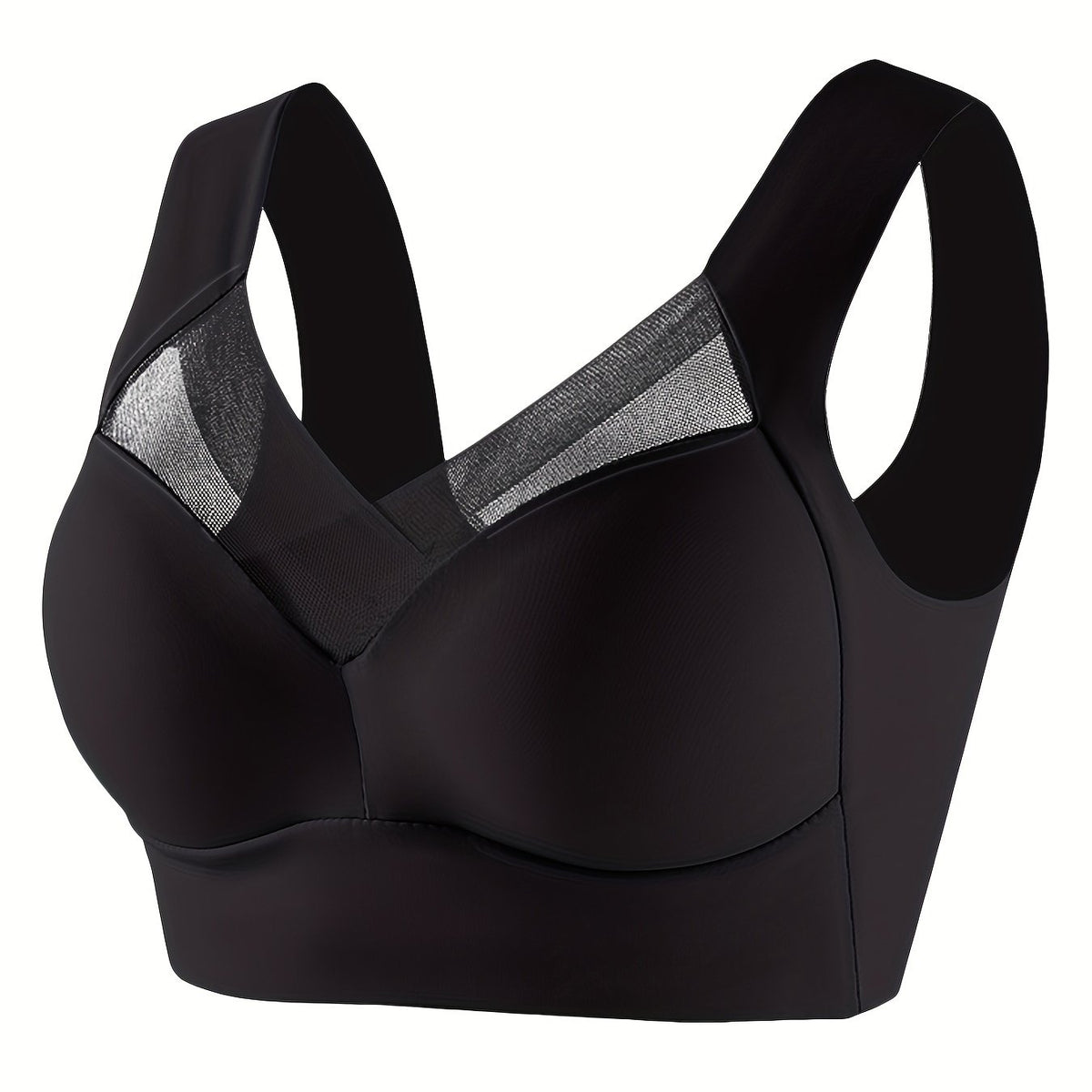 High Elasticity Women's Sports Bra Wire-Free Padded Mesh Insert