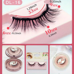 Natural False Eyelashes with Self Adhesive Tape
