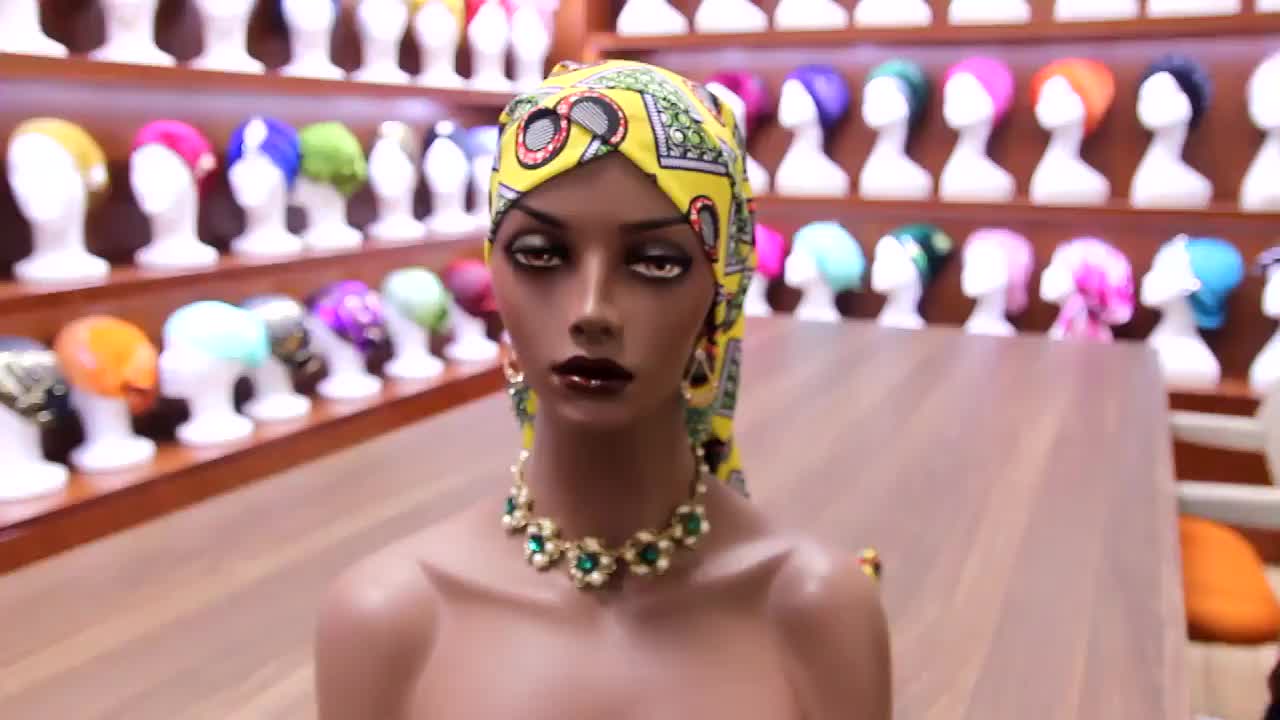 Boho Geometric Print Turban Hat Floral Pattern Chemo Cap Head Wrap