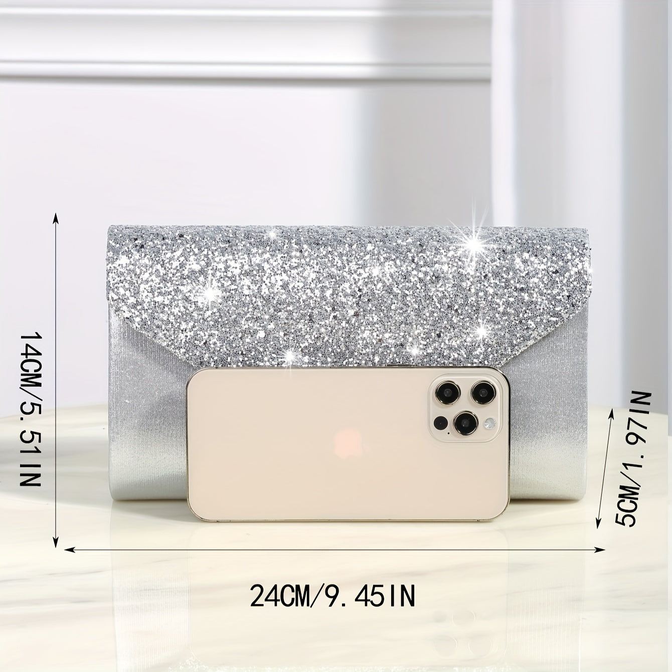 Sparkling Evening Clutch Purse Elegant Handbag for Weddings and Parties