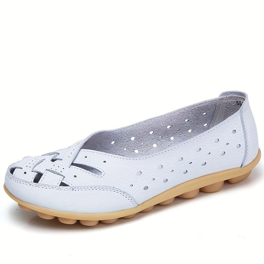 Women's Hollow Out Loafers Slip On Flat Shoes