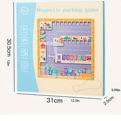 Wooden Magnetic Pen Letter Pairing Parking Maze Game Educational Toy